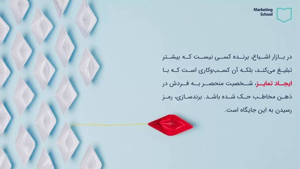 ایجاد تمایز در برندسازی اهمیت برندسازی | اهمیت برندسازی در کسب و کار یکی از مزایای برندسازی ایجاد تمایز است